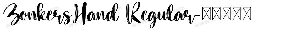 ZonkersHand Regular字体转换
